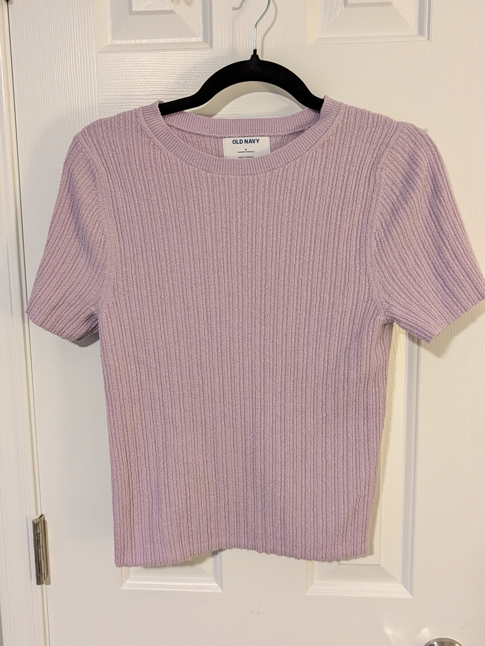 Old Navy Light Lavender Ribbed Tee